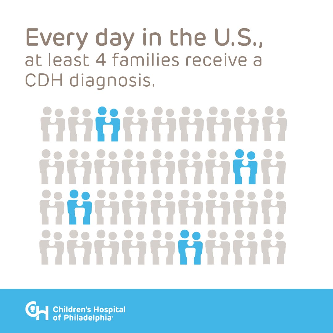 Every day, at least 4 families receive a CDH diagnosis