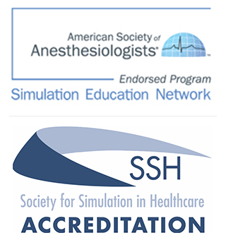 Simulation Center accreditation logos