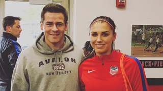 Tommy CF Patient with soccer player Olympic gold medalist Alex Morgan