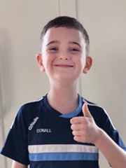 Conall giving a thumbs up sign