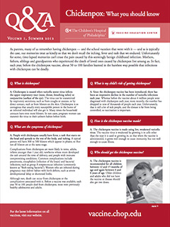 Chickenpox Fact Sheet