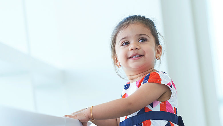 Girl smiling