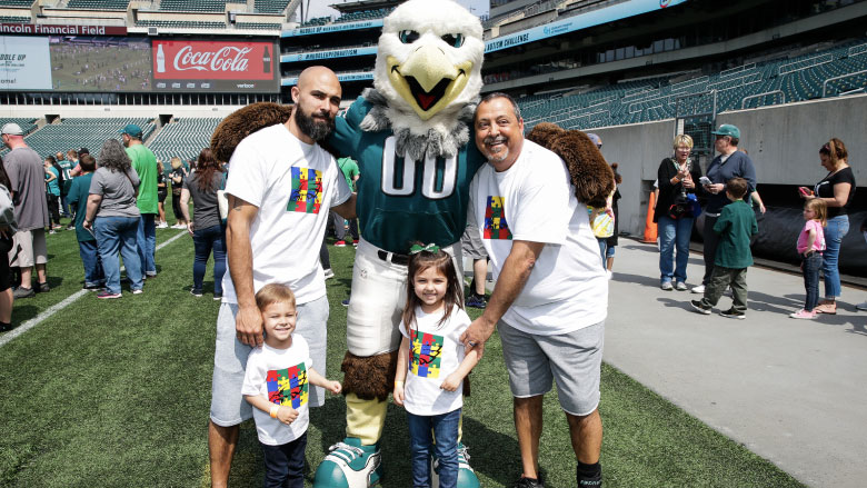 Huddle Up with Eagles Autism Challenge