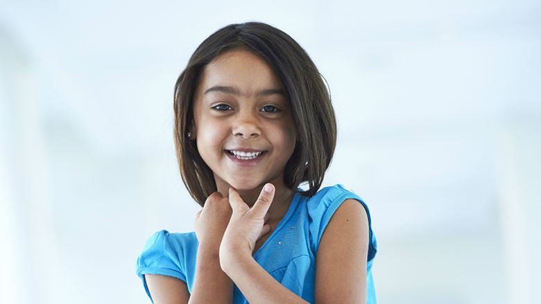 girl smiling