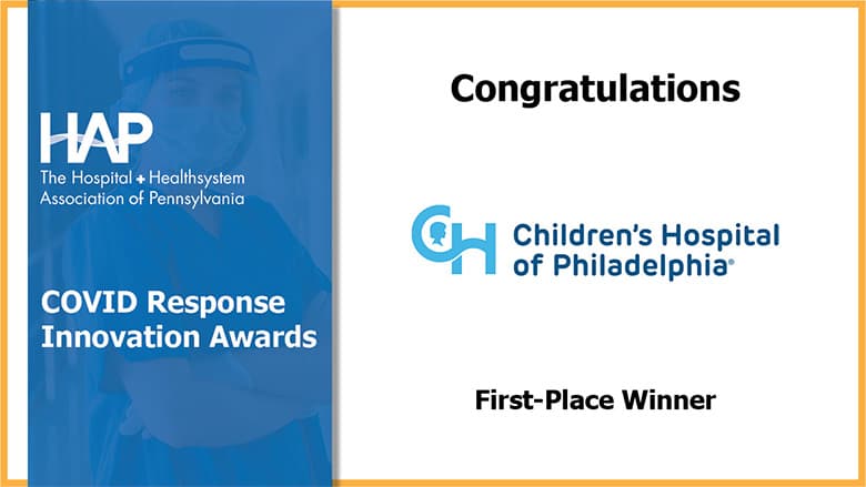 CHOP Receives First Place Award for COVID-19 Response
