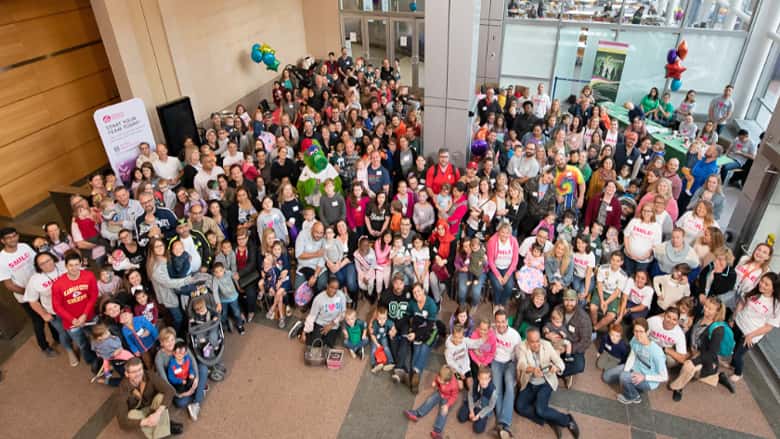 Group photo from cleft family picnic