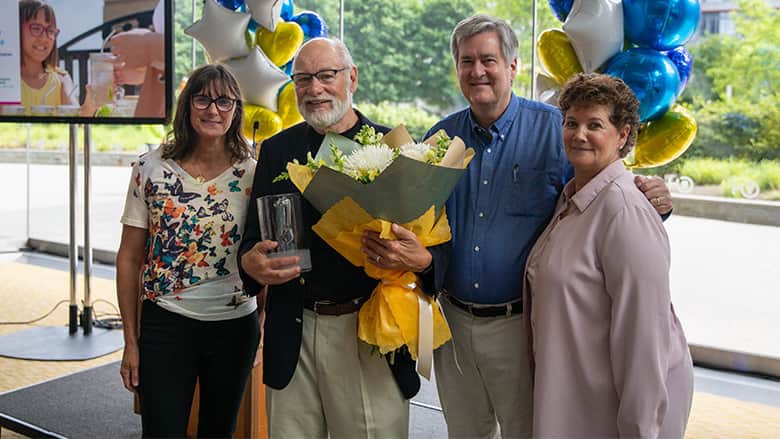 dr. peter phillips presented alex's lemonade stand foundation pitcher hope award