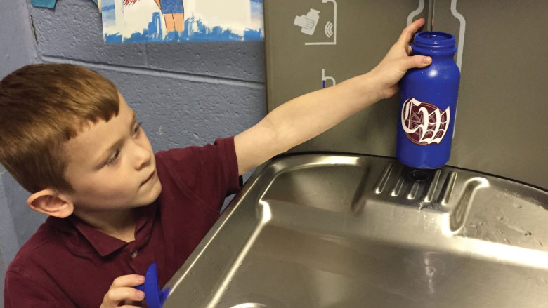 Boy Water Fountain