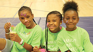 Young girls at Family Fun day