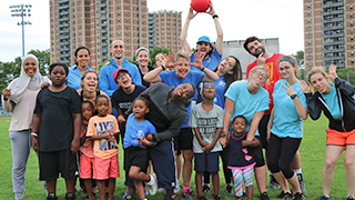 Jane Addams Place group photo with kids