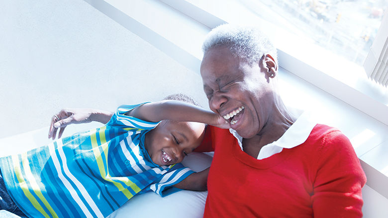 Grandmother with grandson