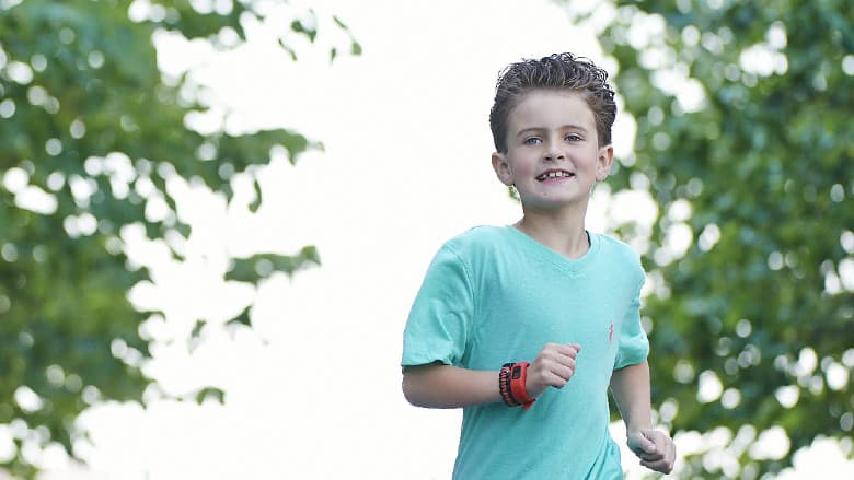 Oncology patient running outside Oncology patient running outside