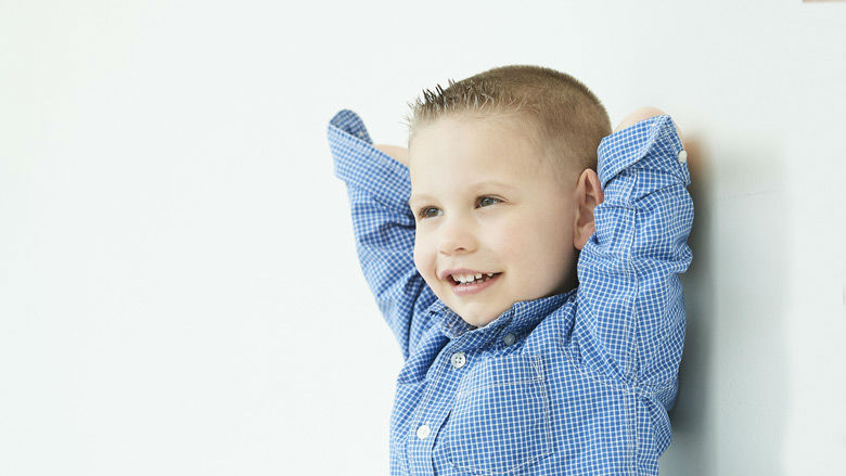 Young boy smiling