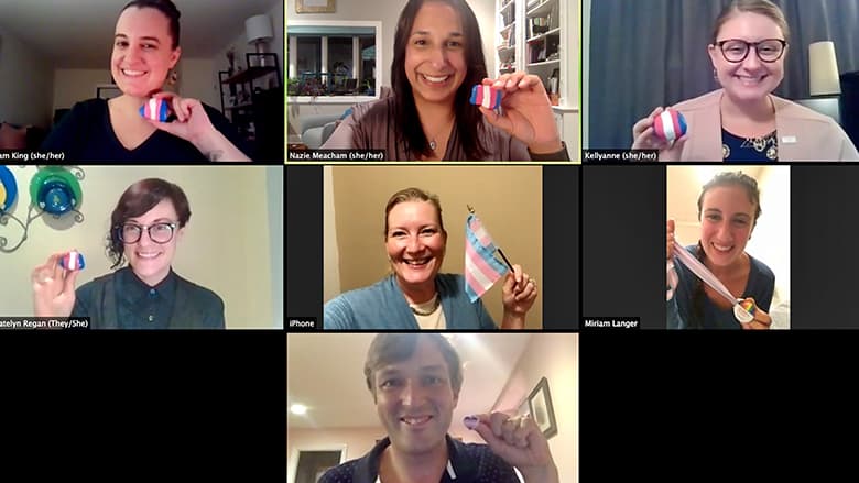 NJ Gender and Sexuality Development clinic staff in Zoom call NJ Gender and Sexuality Development clinic staff in Zoom call