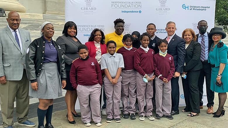 Members of CHOP and Girard College students in group photo