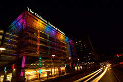 Hospital Facade at Night