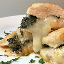 Stuffed Chicken with Swiss and Spinach