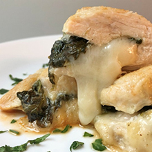 Stuffed Chicken with Swiss and Spinach