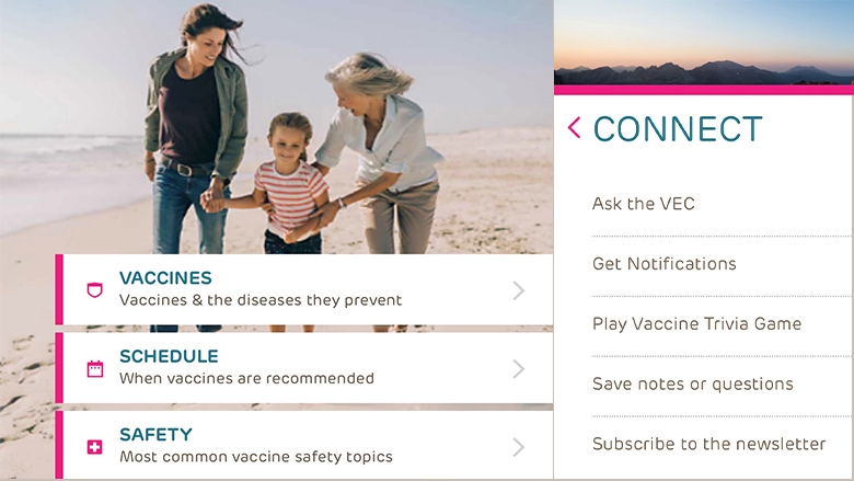 Free vaccine app