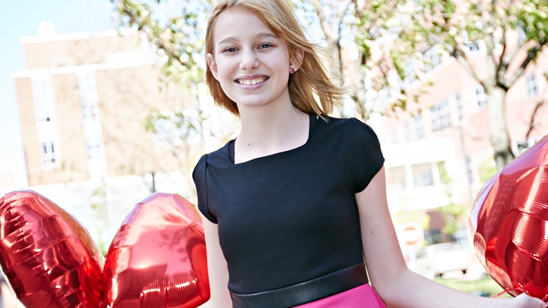 Allison with Heart Balloons - Cardiac Patient