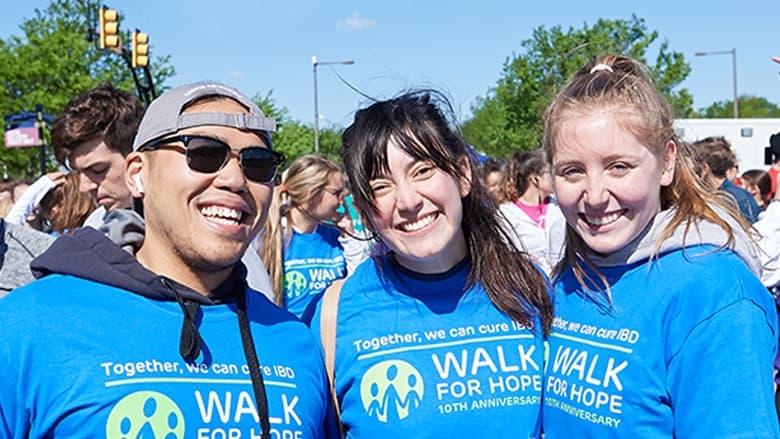 Walk for Hope participants smiling