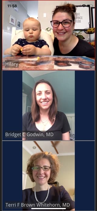 Screen shot of Allergy video visit