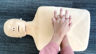 Proper hand placement for CPR
