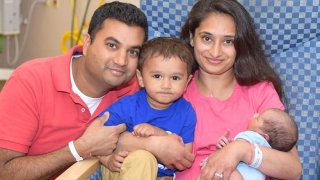 Disha with her family