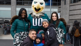 Family at the Eagles Autism Challenge