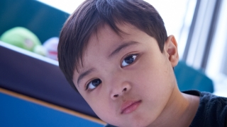 closeup of little boy