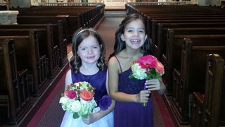 Julia and Claire at Kim's wedding