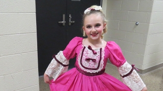 Mia in her dance costume