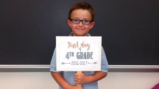 Miles' first fay of 4th grade