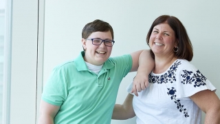 Teen oncology patient with mother