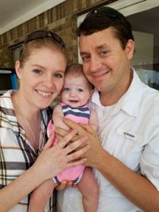 Paisley with her parents