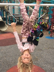 Fetal Patient Charlotte playing on playground