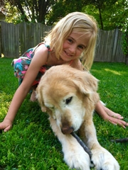 Patient Charlotte with her Puppy