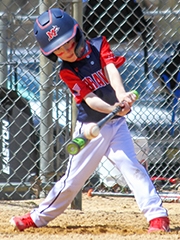 Dylan playing baseball