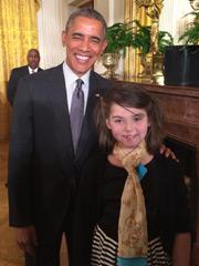 President Obama with Emily Whitehead