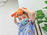 Patient playing with stuffed animal