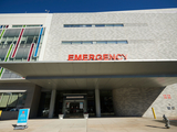 Emergency department entrance at Middleman Family Pavilion in King of Prussia.