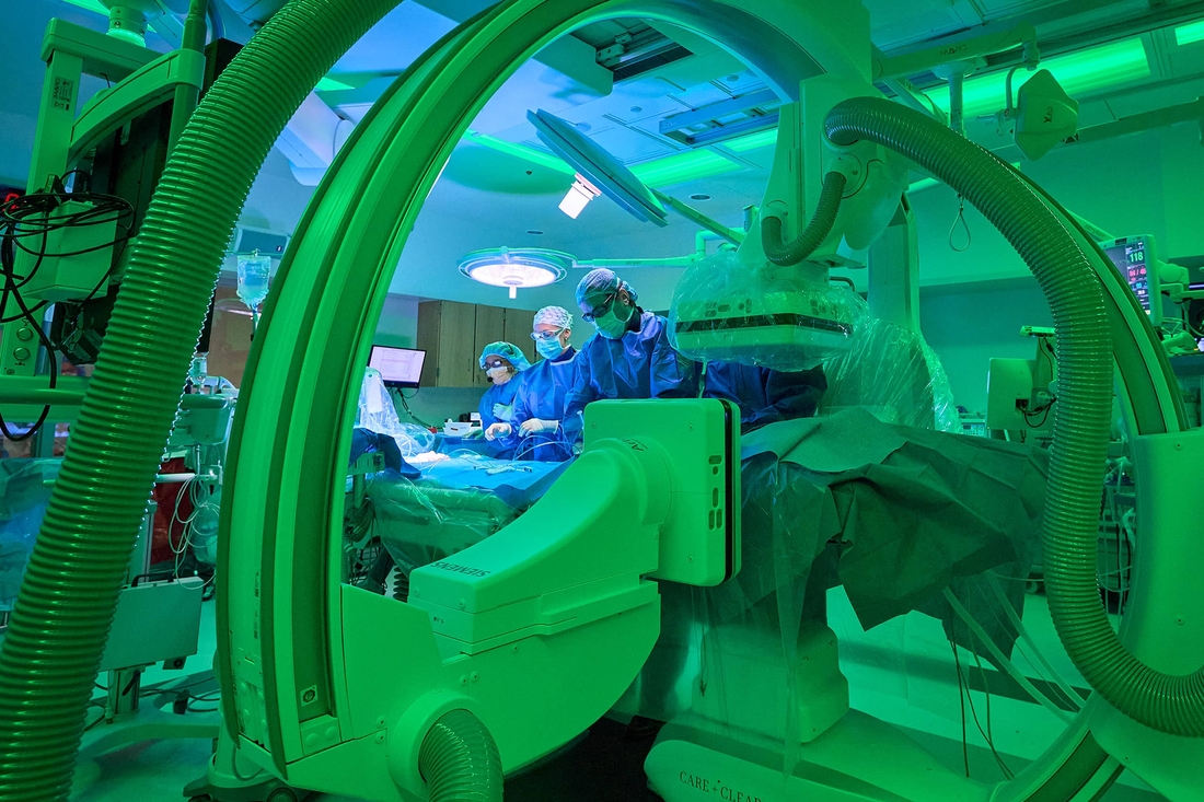 Cath Lab showing full lab and equipment