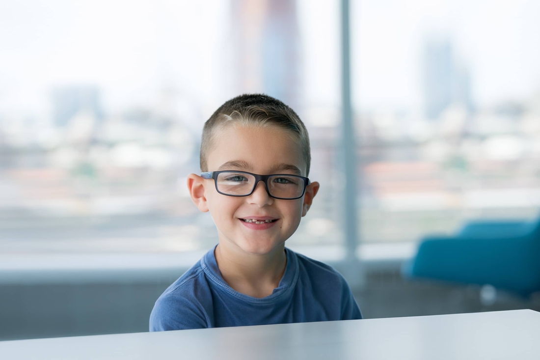 Young child smiling
