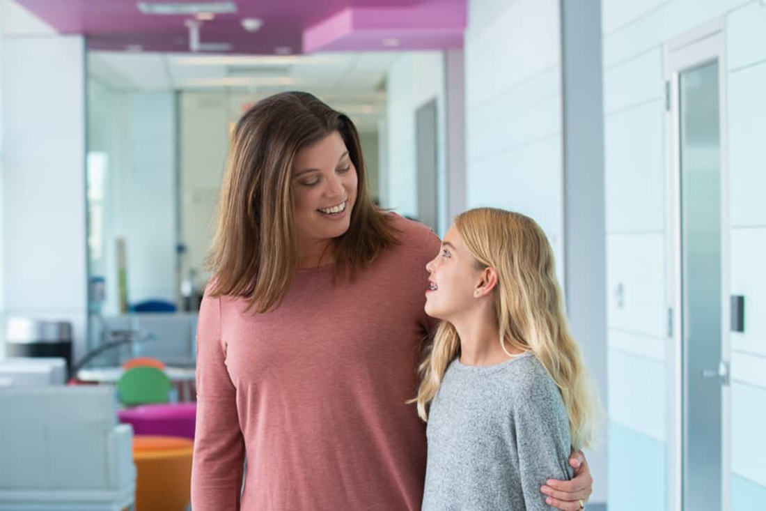 Lily with her mom