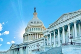 Closeup of capitol building exterior