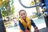 Child playing on playground