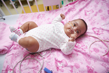 One baby, many lines, wires and tubes