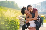 Mom and teenage daughter who appears happy and healed from hip injury.