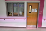 Door to waiting room.