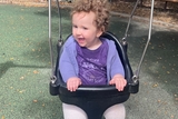 Juna is swinging.